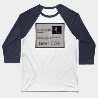 CyberGames Game Over Screen Baseball T-Shirt